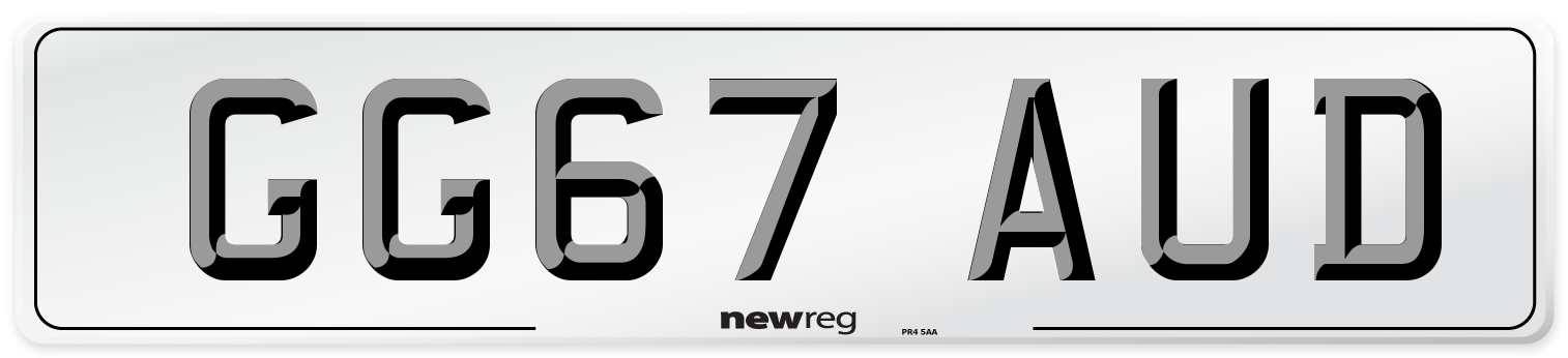 GG67 AUD Number Plate from New Reg